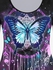 Plus Size Long Sleeve Butterfly Dreamcatcher Print T-shirt - 5x | Us 30-32