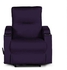 Velvet Upholstered Rocking and Rotating Cinematic Chair With Bed Mode Dark Purple 92x95x80cm