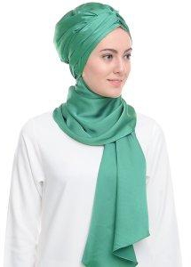HiaStory Designer Matte Satin Turban Neck Cover Hijab (7 Colors)