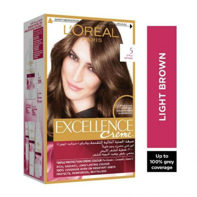 L'Oreal Paris Excellence Crème Hair Color - 5 Light Brown