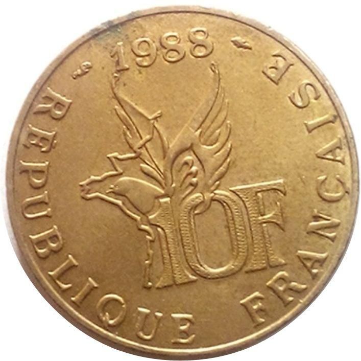 10 فرنك تذكاري من الجمهورية الفرنسية سنة 1988