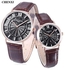 Chenxi Couple Quartz Watch - Brown+Black