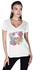 Creo Floral Skull Retro T-Shirt for Women - XL, White
