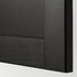 METOD / MAXIMERA Hi cab f micro w door/2 drawers, black/Lerhyttan black stained, 60x60x240 cm - IKEA