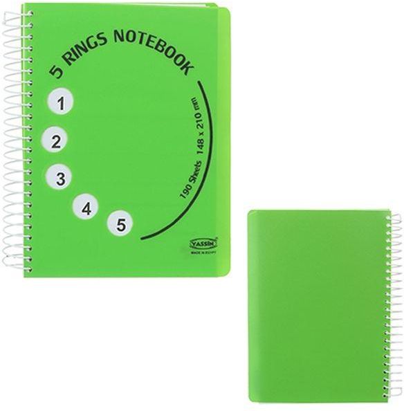Yassin A5 Notebook 5 Rings – 190 Paper