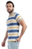 Andora Pique Striped Short Sleeves Polo Shirt - Blue
