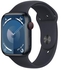 Apple Watch Series 9 GPS + Cellular, Midnight Aluminium Case with Midnight Sport Band, 45 mm, S/M, MRMC3