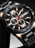 Men's Water Resistant Chronograph Watch 8336 - 49 mm - Black