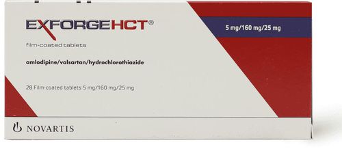 Exforge HCT 5/160/25, For High Blood Pressure - 28 Tablets