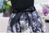 Women Set- Printed Skirt with Black Top Black S