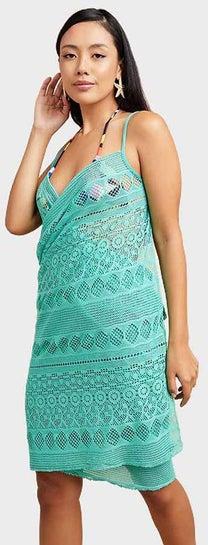 Lace Wrap Around Beach Cover Up Green