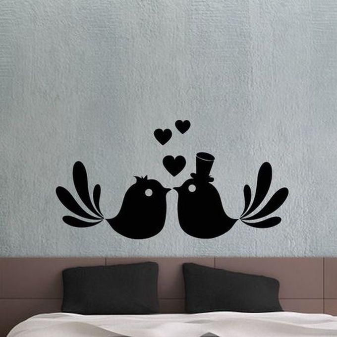 Decorative Sticker - Drawing Birds In Love