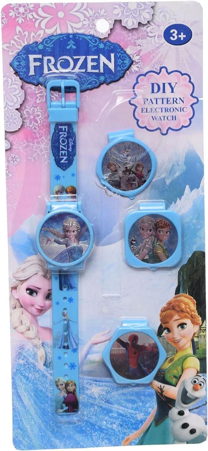 3D Digital Display Watch For Princess Elsa Frozen From Frozen For Children Plastic - Various - 2 Pieces