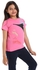 Diadora Girls Cotton Printed T-Shirt - Pink
