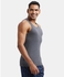 Jockey FP04 Men's Super Combed Cotton Rib Round Neck Sleeveless Vest with Extended Length for Easy Tuck