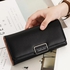 Ms Wallet Simple Fashion Female long Section Three Packs High Capacity Multi-Card Bit Student Wallet black one size