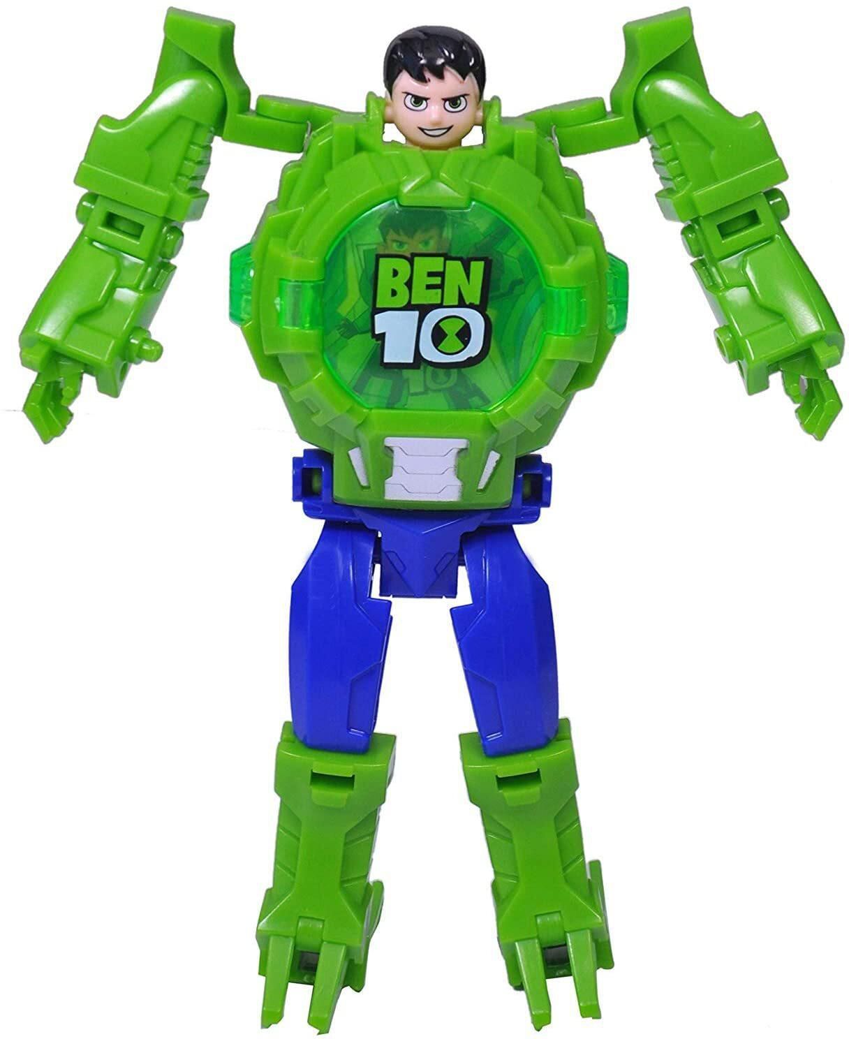 Ben 10 Transformer Robot Toy Convert To Digital Wrist Watch Deformation Watch To Ben 10 Creative Best Educational Learning Toys . Green