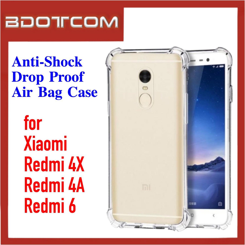 Bdotcom Anti-Shock Drop Proof Air Bag Case for Xiaomi Redmi 4A / Redmi 4X / Redmi 6 (Clear)