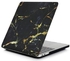 Protective Plastic Hard Shell Case Cover For MacBook New Air 13 Inch with Retina Display and Touch ID Model A2337 M1 A2179/A1932 Release 2018/2019/2020 Black Gold Marble