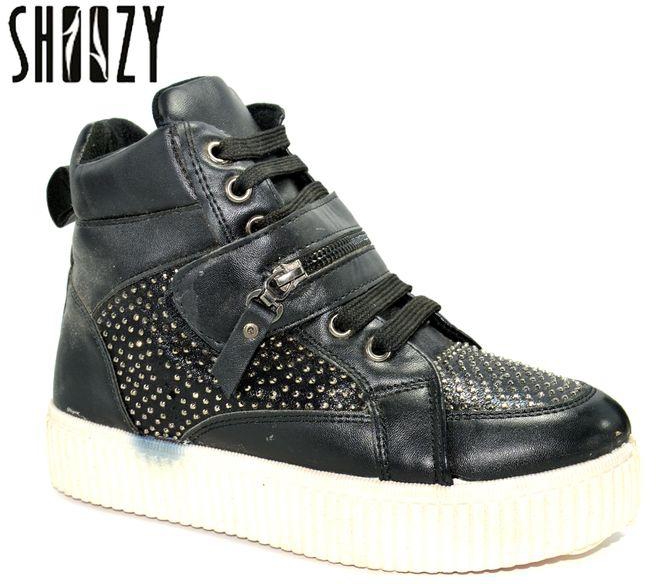 Shoozy Lace Up Sneaker - Black