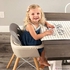 Teknum High Chair|Dual Height 83.5Cm & 65Cm|Modern Design|Wooden Legs|5-Point Seat Belt|Feeding Chair|Pu Leather Cushioned Seat|Adjustable And Removable Tray|Max Weight 15Kg|6-36Months|Grey