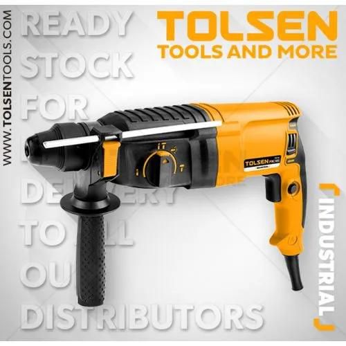Tolsen Rotary Hammer 800W (26mm) CE approval • Input power: 800W • Rated Voltage: 220-240V • Frequency:50HZ • No load speed: 0-1200r/min
