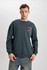 Defacto Man Comfort Fit Crew Neck Knitted Sweat Shirt