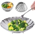 Stainless Steel Foldable/Folding Vegetable Food Steamer Basket