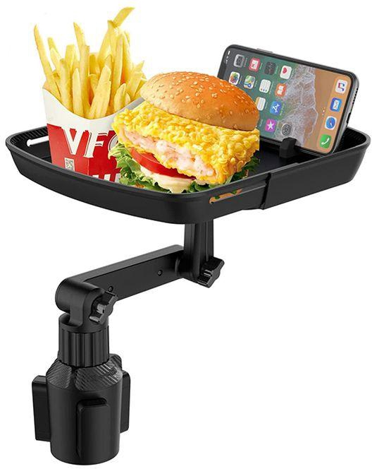 Car Cup Holder With A Detachable Rotating Food Tray In Addition