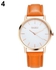 Bluelans GAIETY Women Simple Faux Leather Strap Analog Quartz Wrist Watch Fashion Birthday Gift (Orange)