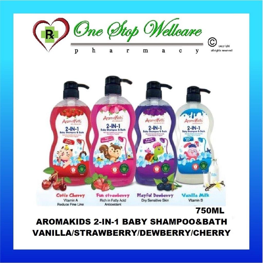 Aromakids 2 in 1 Baby Shampoo &amp; Bath 750ml - 4 Variations