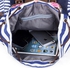 Canvas Backpack Rucksack Unisex Satchel Blue and White stripe School Bag