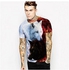 Generic Summer 3D Wolf Printing Pattern Men T-shirt O-neck Short Sleeve Tees Shirt Casual Top, Size: L