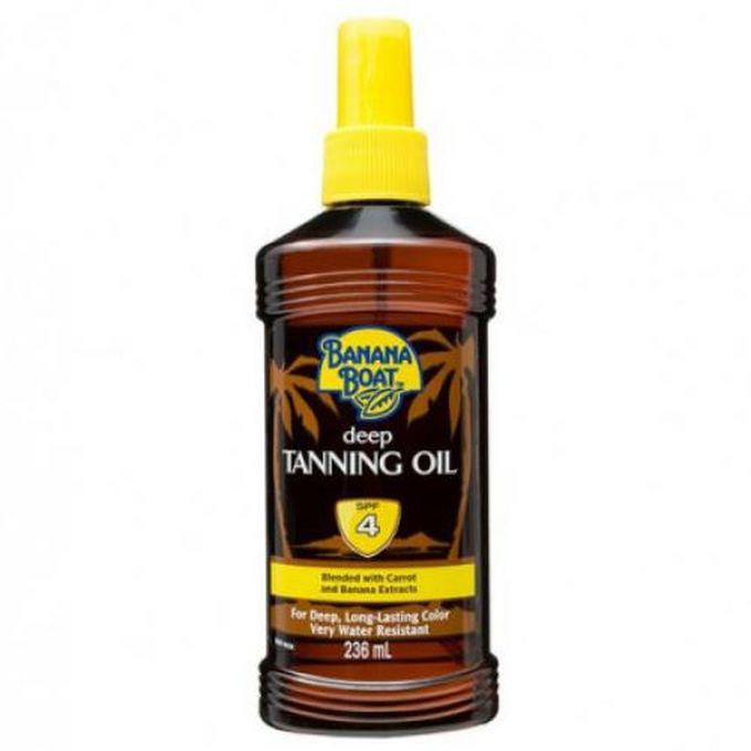 Banana Boat Deep Tanning Oil - Blended With Carrot & Banana Extracts - SPF 4 - 236ml
