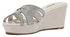 Women Round toe Wedge Sandals In Ivory