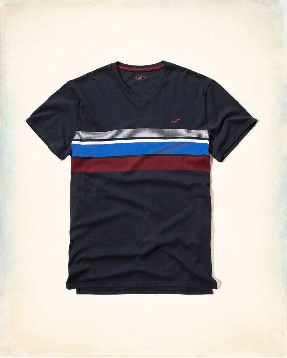 Hollister - Stripe Icon T-Shirt - Men - Navy - M