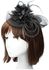 Generic Women's Small Hairpin Feather Hat Black