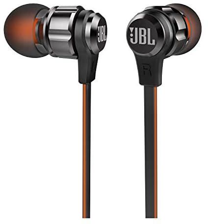 JBL T180A In-ear Music Headphones 3.5mm Wired Stereo Headset Line Control Hands-free with Microphone Earphone Black with Orange