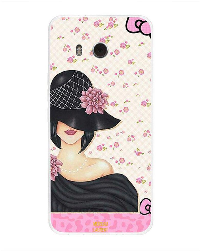 Protective Case Cover For HTC U11 Black Hat Girl