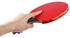 Regail D003 Table Tennis Ping Pong Racket One Long H+le Paddle With Ball - Red + Black
