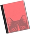 A4 Animal Love Themed Binded Notebook Pink/Grey