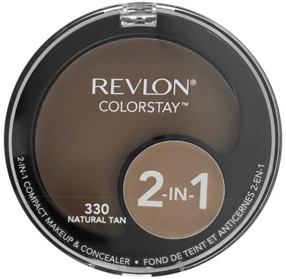 Revlon ColorStay 2-In-1 Compact Makeup & Concealer, Natural Tan