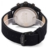 Curren 8196 Men Quartz Watch Date Function Three Decorative Sub-dials  Canvas + Leather Strap-Black