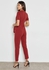 D-Ring Belted Wrap Jumpsuit
