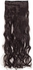 Long Wavy Synthetic Hair Extension With 5 Clips, Black Brown