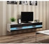 Generic Floating Modern TV Stand with LED Lighting System White & Black