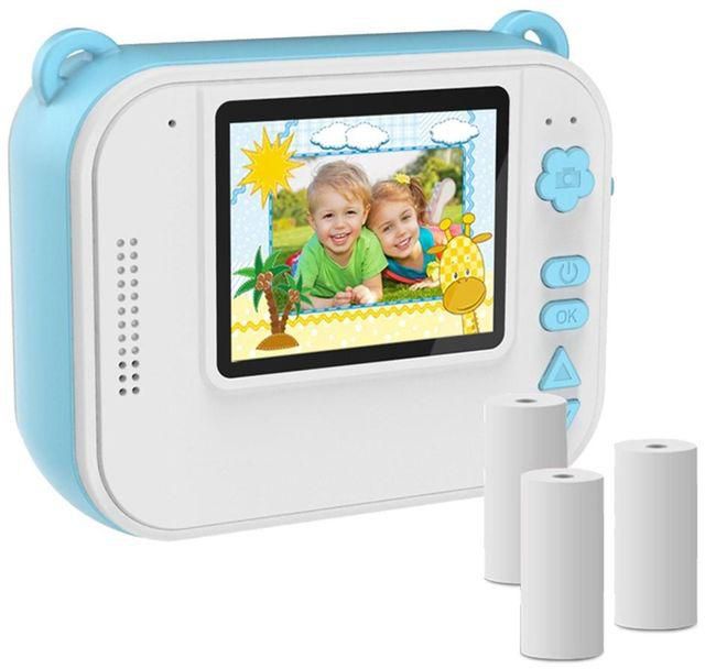 Children's Camera with Print Kids Instant Print Camera Digital Photo Camera Girl's Toy Child Camera Video Boy's Blue