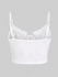 Plus Size Broderie Anglaise Backless Ruffles Tie Crop Top - M | Us 10