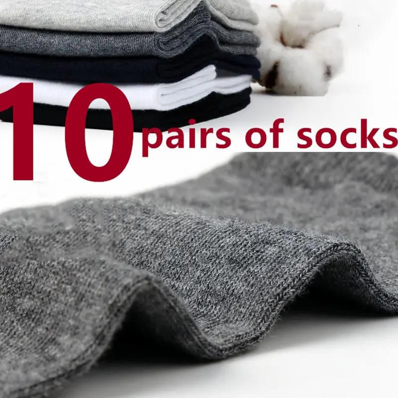 10 pairs of socks for men 5 colors business socks, formal shoes and socks