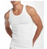 Fashion 100% Cotton Mens Fitted Vest (3Pcs) - White + FREE PEN